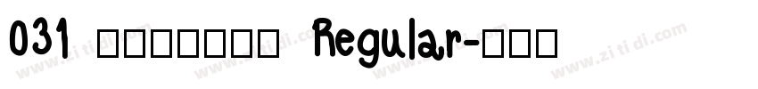 031 上首简黑纤细体 Regular字体转换
